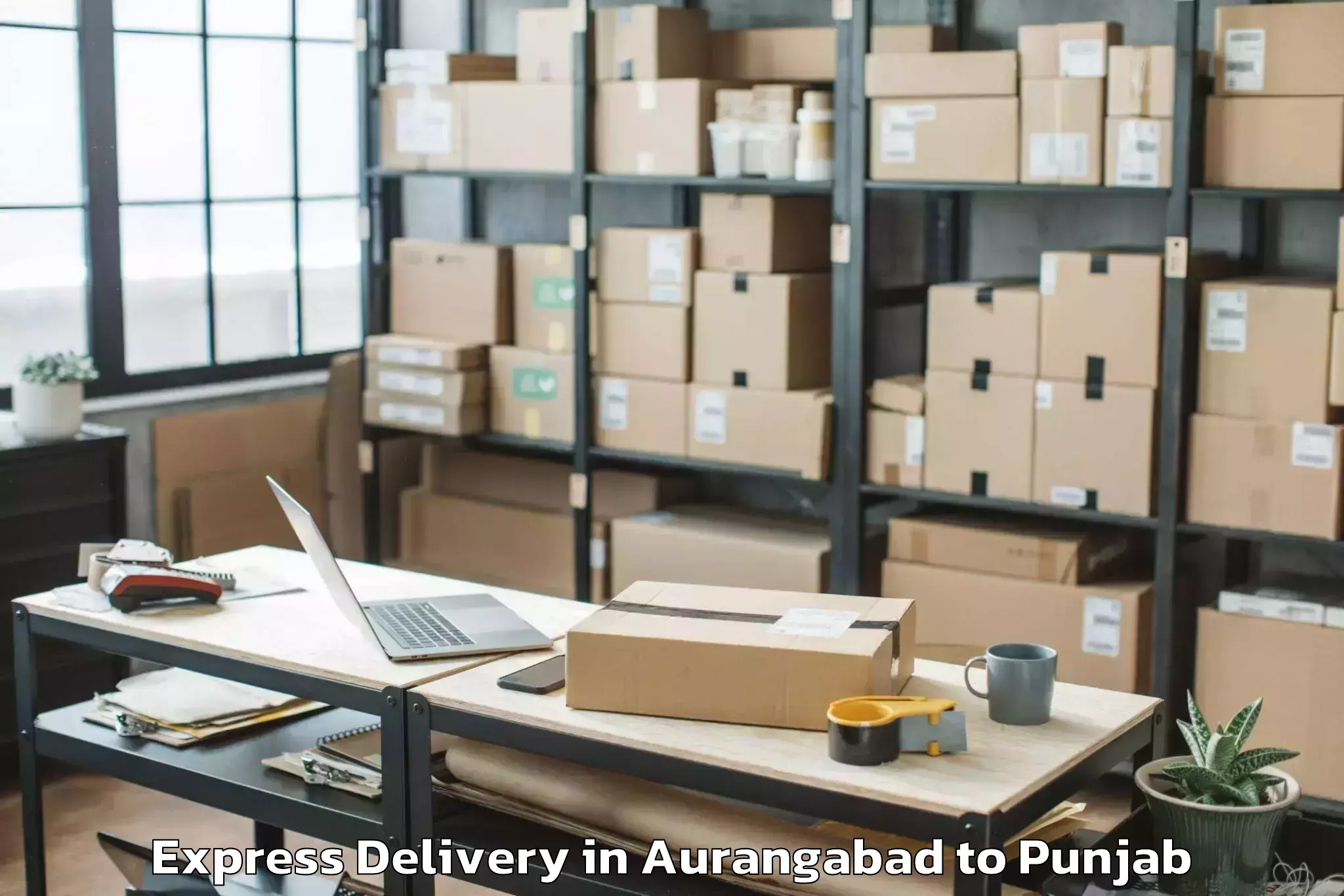 Book Aurangabad to Maler Kotla Express Delivery Online